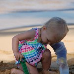 pediatric arm cast cover at beach